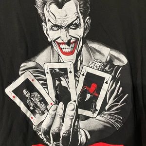 Joker Dead Man's Hand T-Shirt Batman Villain DC LARGE
